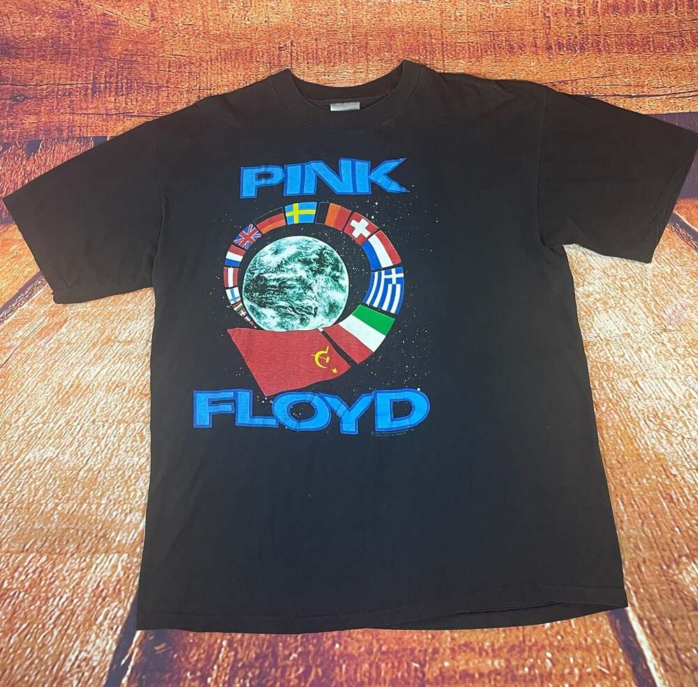 Vintage 1989 Pink Floyd World Tour T-Shirt Size XL Brockum